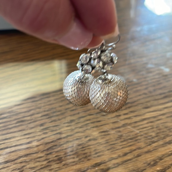 Set of 2 Silver Earrings Drop and Hoop Styles EUC - Picture 5 of 5